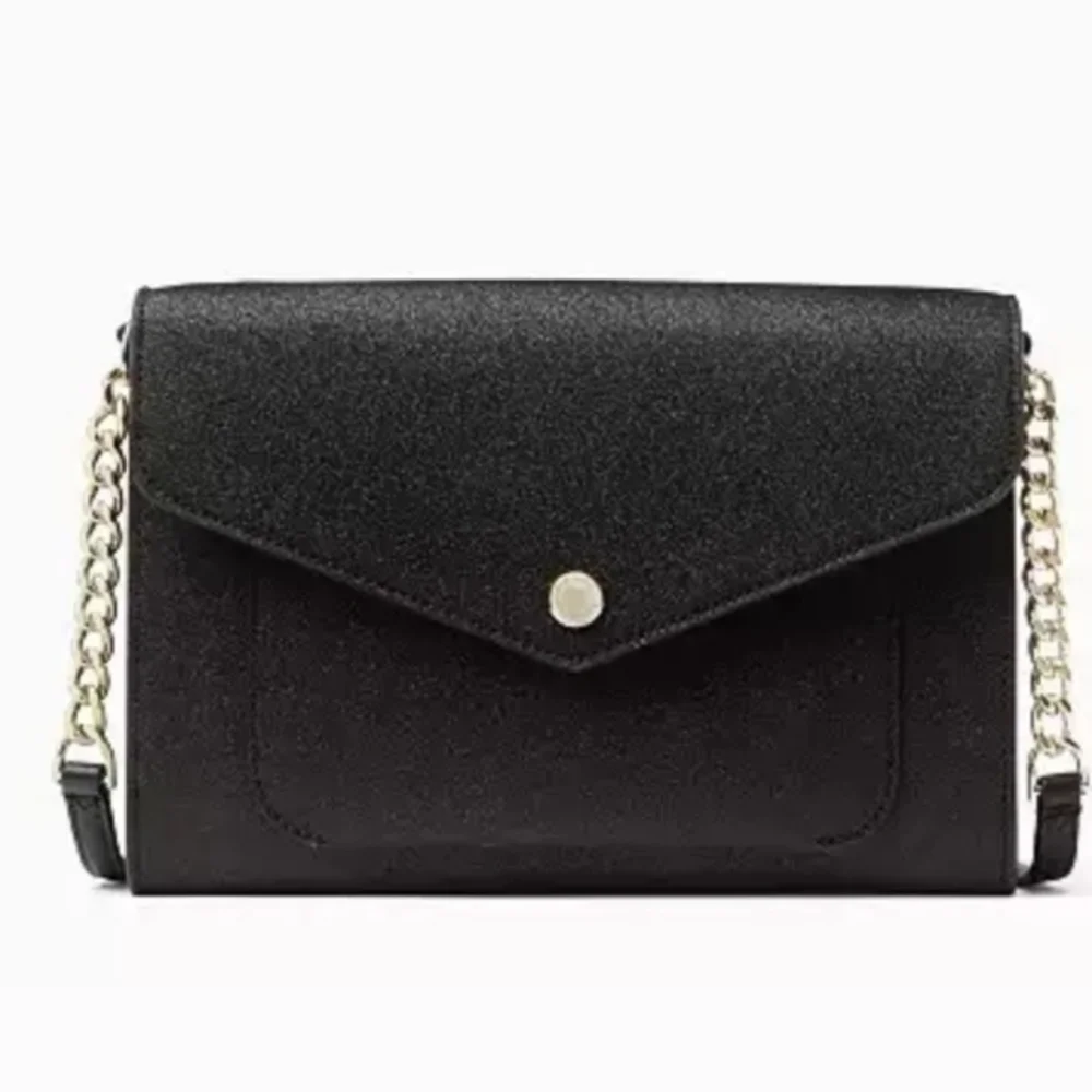 🎉 SALE 🎉 NWT Kate Spade Tinsel Flap Crossbody Convertible Clutch Glitter